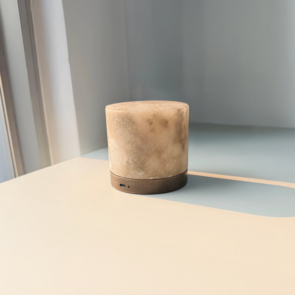 Cylinder Alabaster Night Table Lamp - Yun