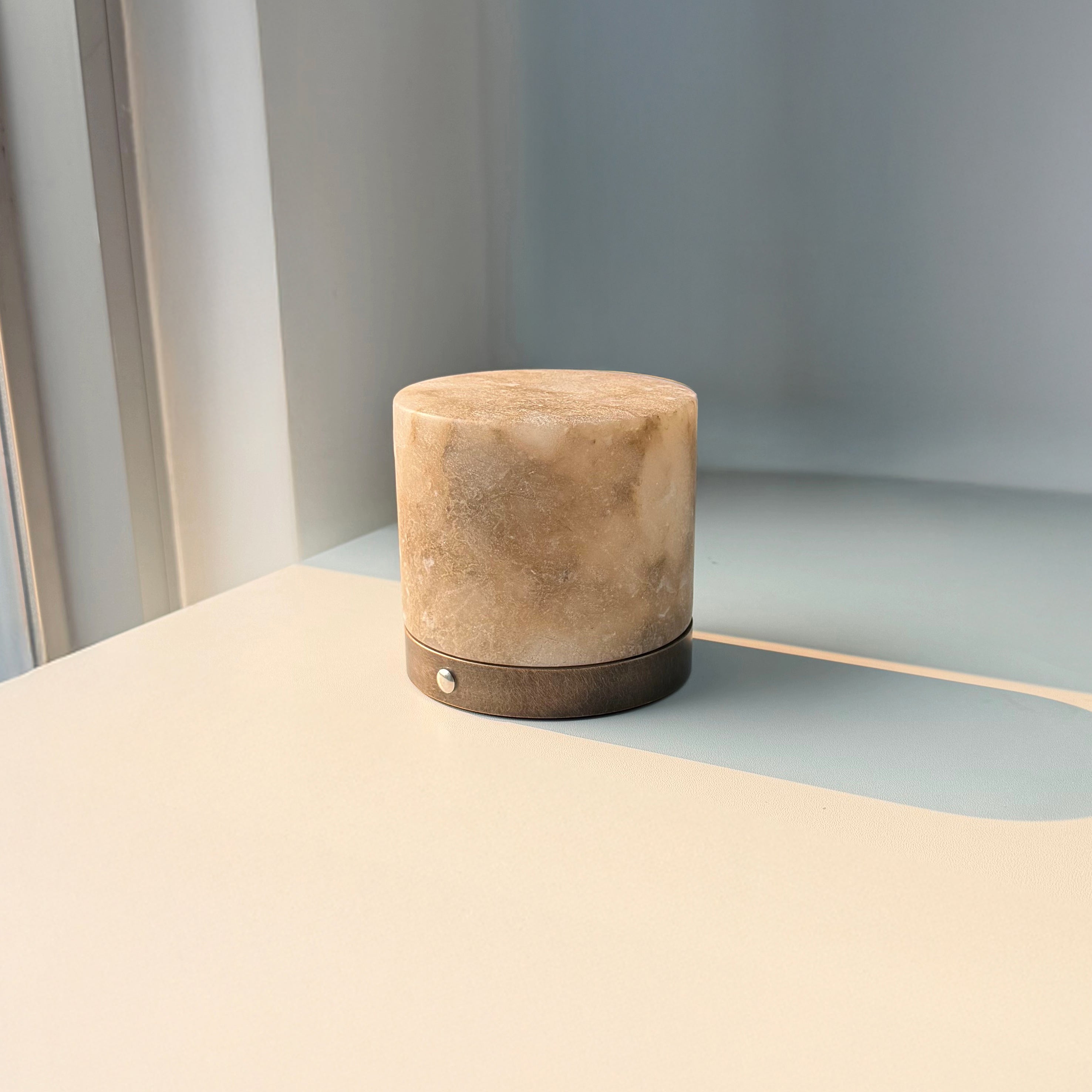 Cylinder Alabaster Night Table Lamp - Yun