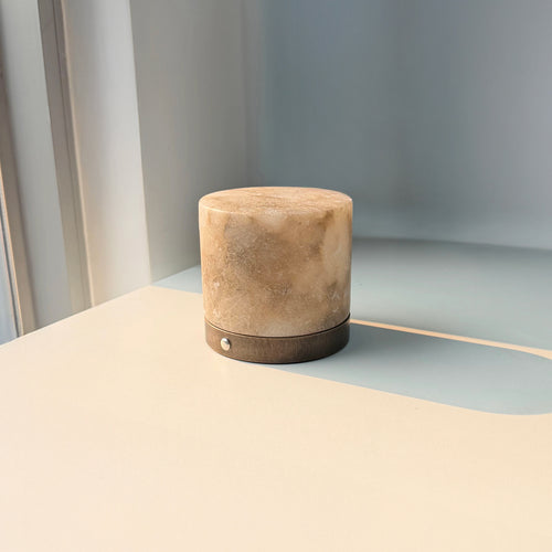 Cylinder Alabaster Night Table Lamp - Yun