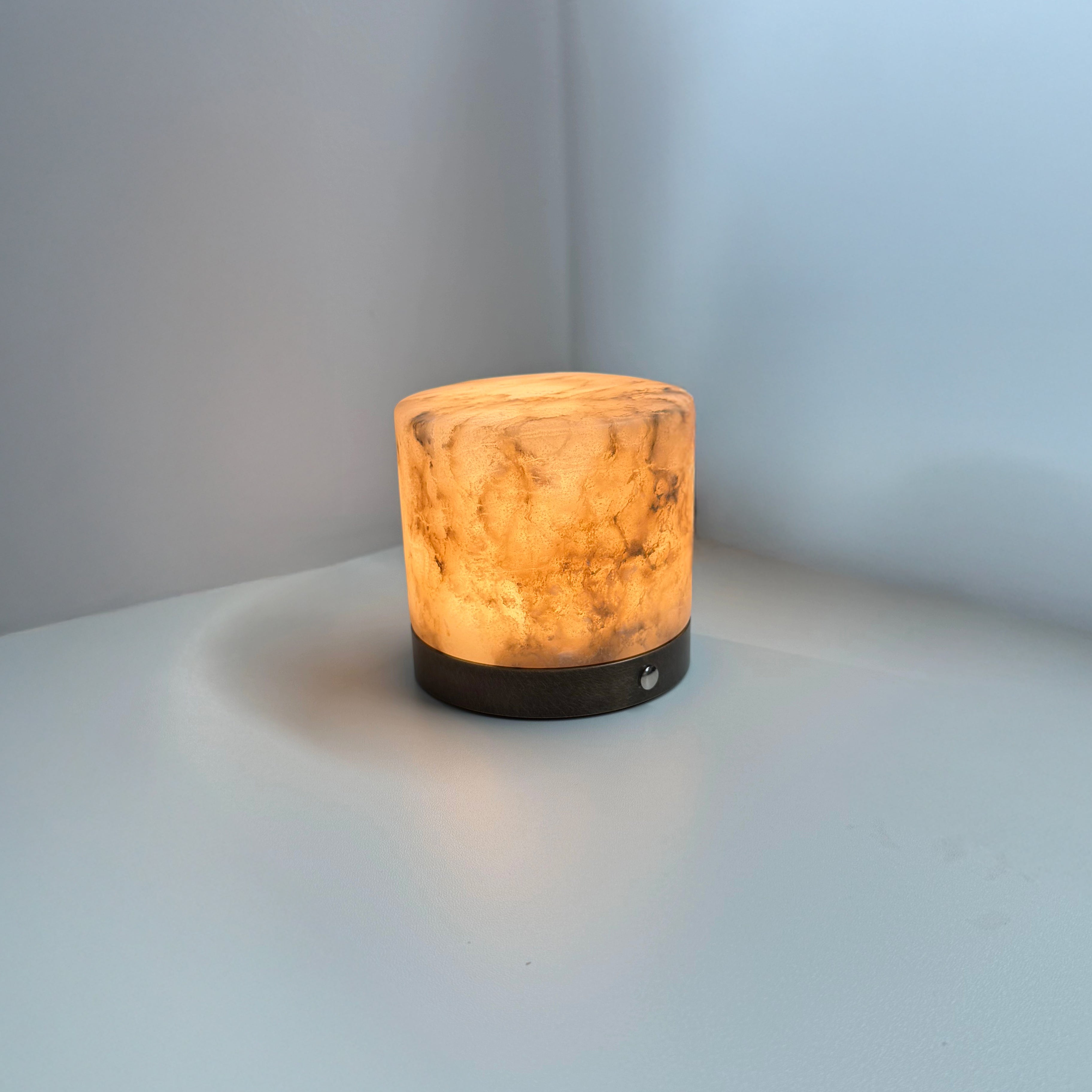 Cylinder Alabaster Night Table Lamp - Yun